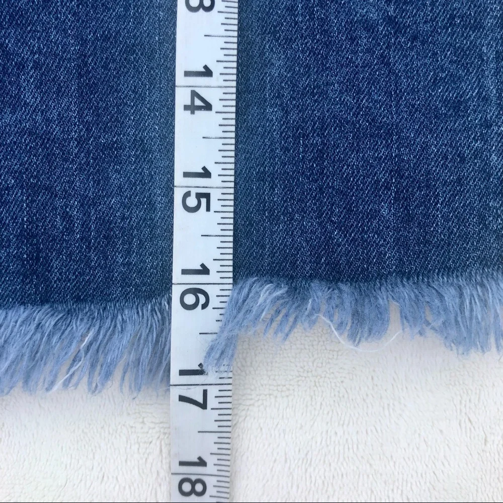 Forever 21 Jean Mini skirt asymmetrical Frayed Hem  Denim Sz.25